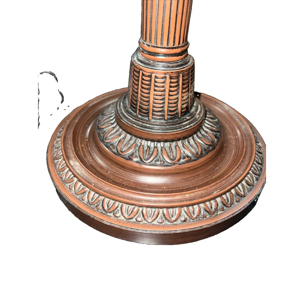 10/ Vintage table lamp for bankers in high quality frosted glass